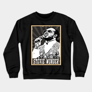 80s Style Stevie Wonder Crewneck Sweatshirt